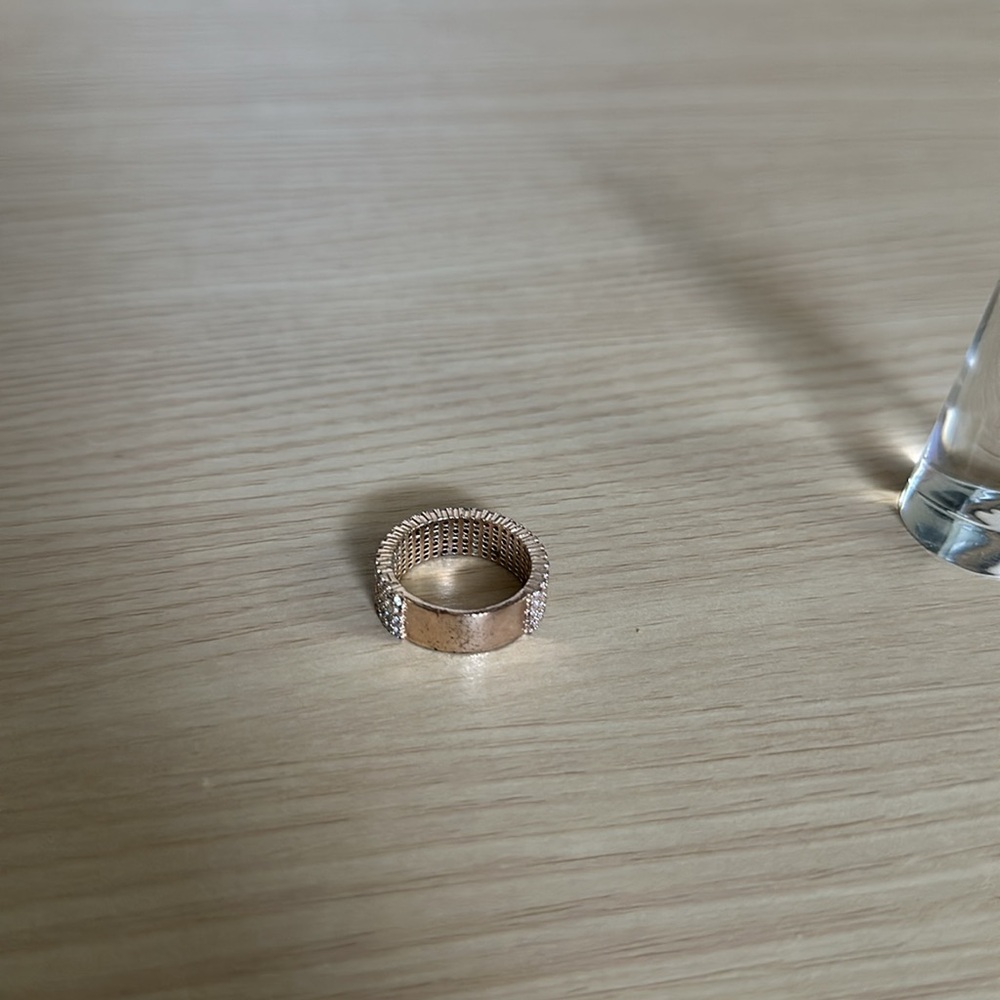 Express Rose Gold Rhinestone Ring 8 - Picture 7 of 9